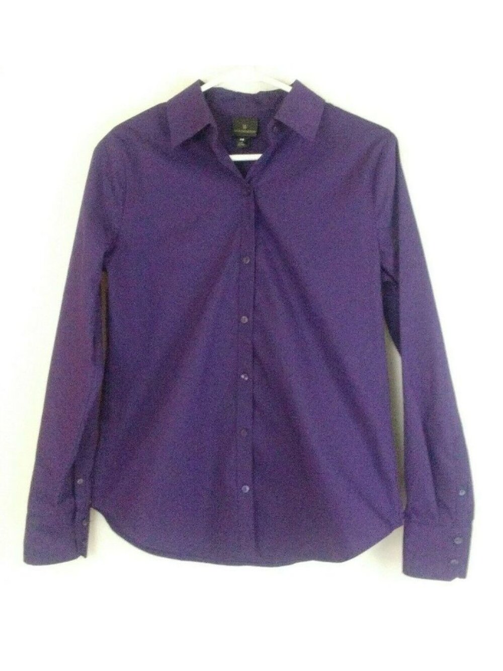 NWT Worthington Woman's Premiere Purple Button Up Dress Shirt Size XS